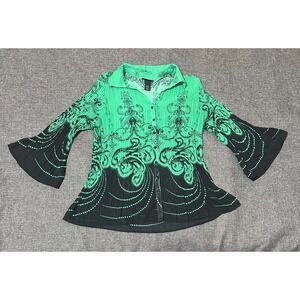 Lane Bryant Women's 14/16 Button Front Blouse